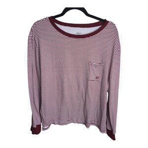 Born Women's long sleeve Size XL Color Burgundy White